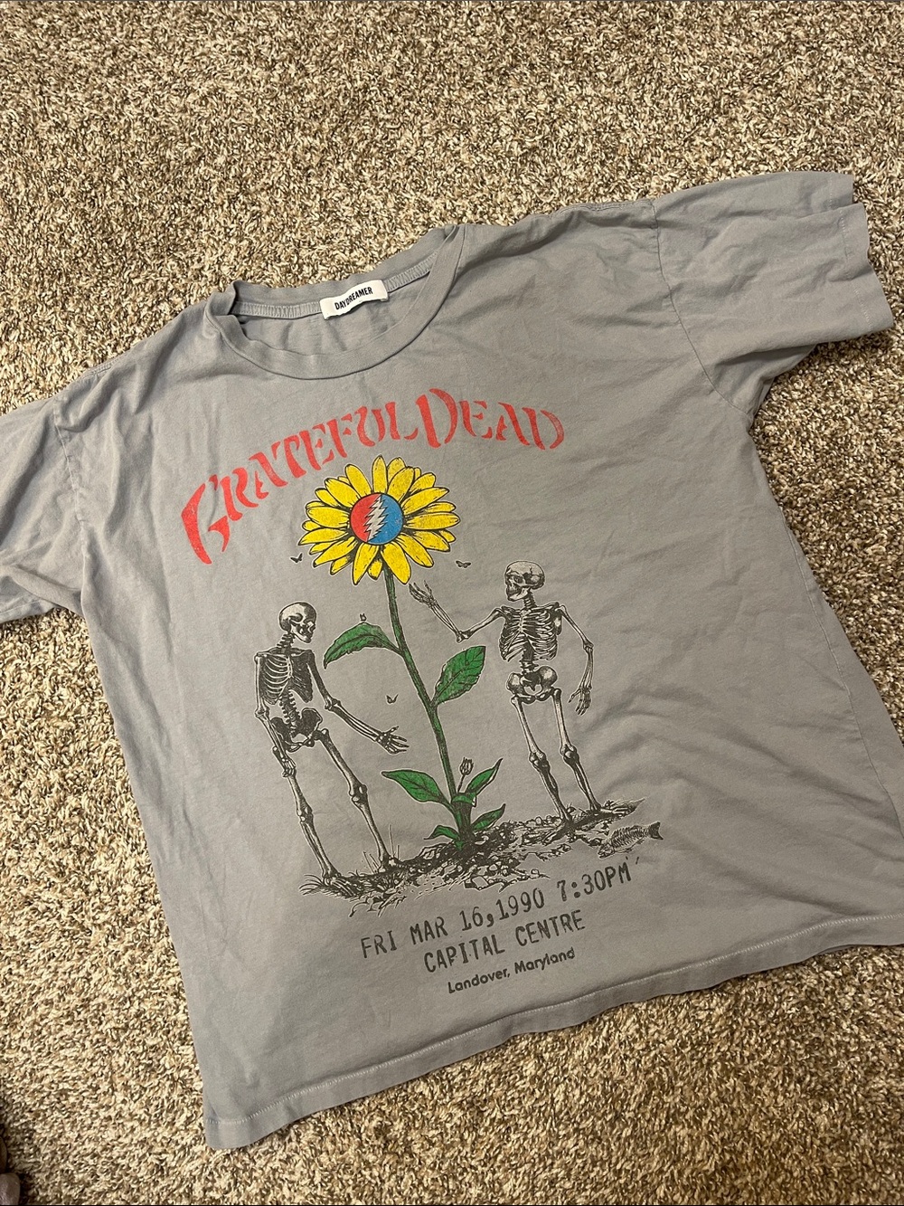 Daydreamer Grateful Dead Sunflower Oversized Graphic Tee